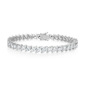 11ct Lab-Grown Marquise Diamond Tennis Bracelet White Gold