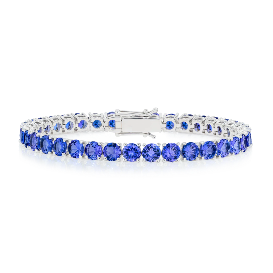 12ct Natural Tanzanite Tennis Bracelet
