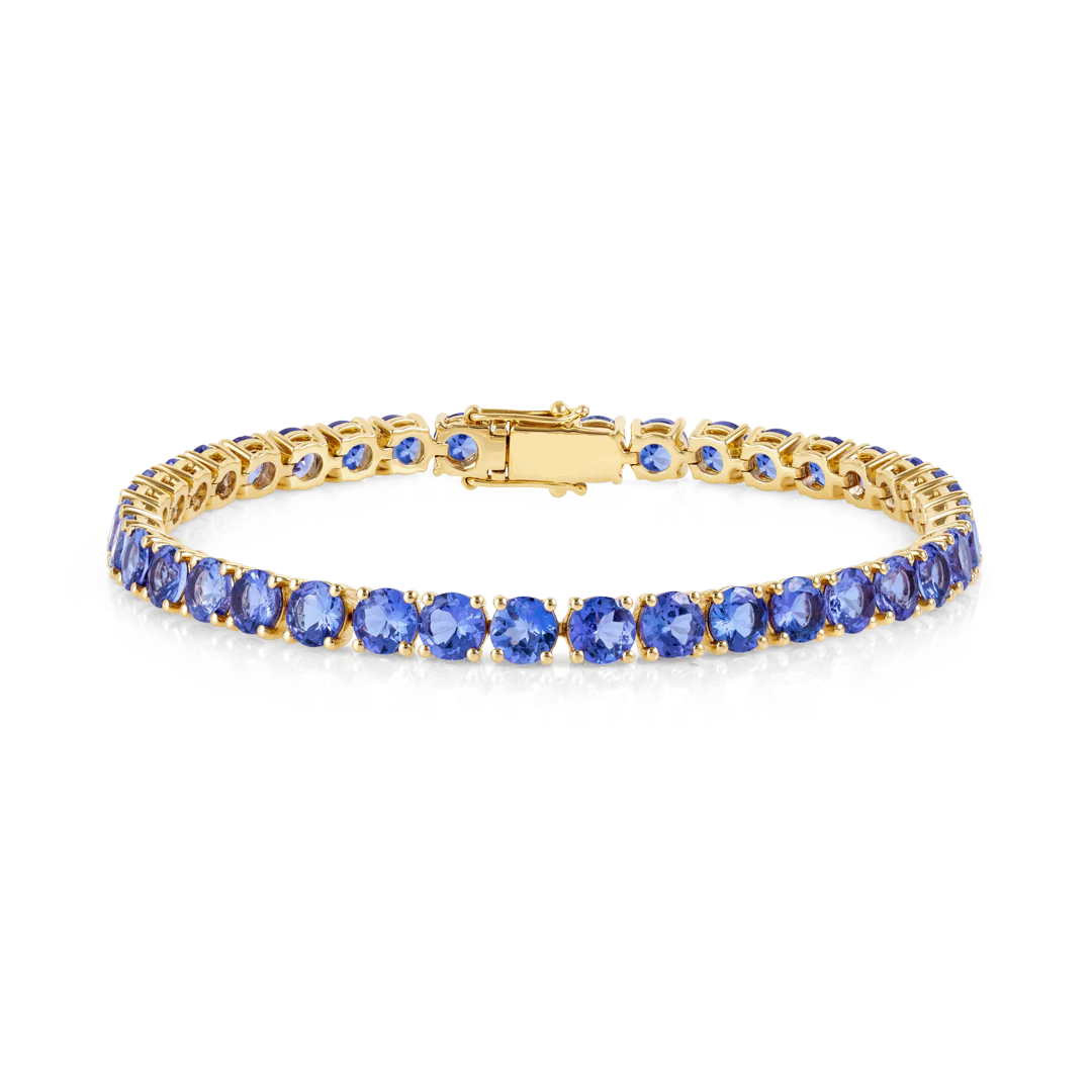12ct Natural Tanzanite Tennis Bracelet