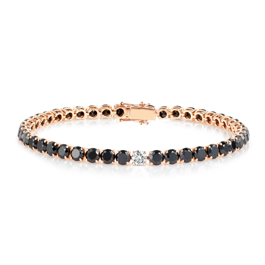 Natural Black Diamond Tennis Bracelet