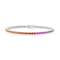 Natural Rainbow Sapphire Tennis Bracelet