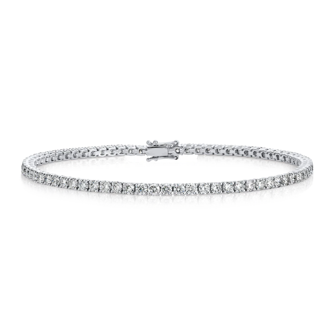 Lab-grown Diamond Tennis Bracelet White Gold