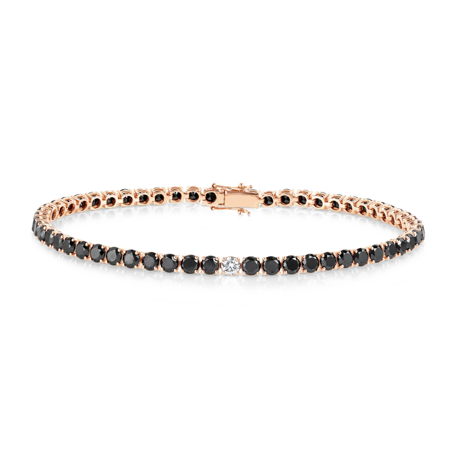Natural Black Diamond Tennis Bracelet