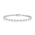 5ct Lab-Grown Diamond Baguette Tennis Bracelet White Gold