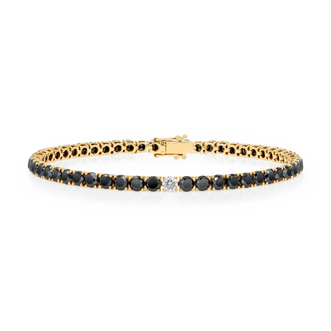 Natural Black Diamond Tennis Bracelet