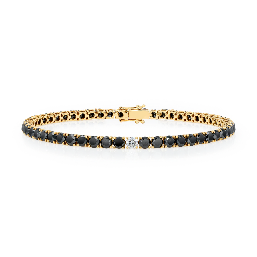 Natural Black Diamond Tennis Bracelet