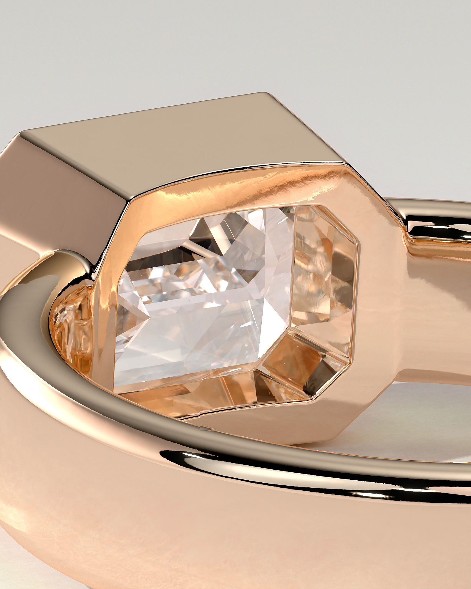 Adrian Bezel Emerald Ring