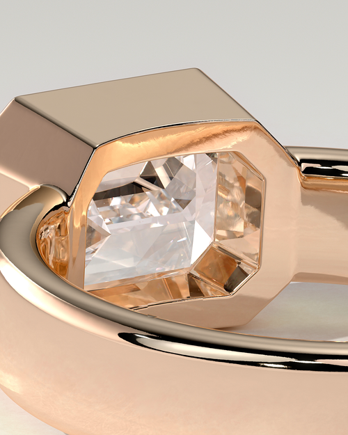 Adrian Bezel Emerald Ring