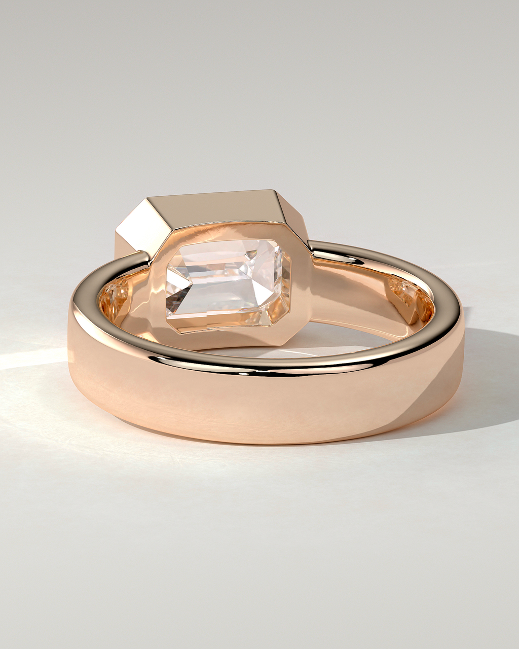 Adrian Bezel Emerald Ring