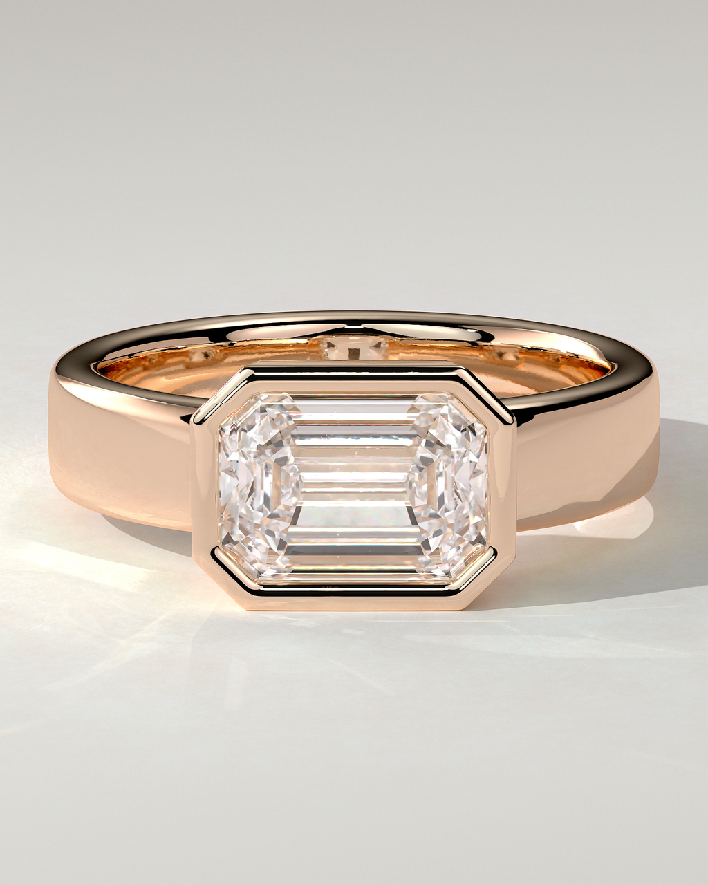 Adrian Bezel Emerald Ring