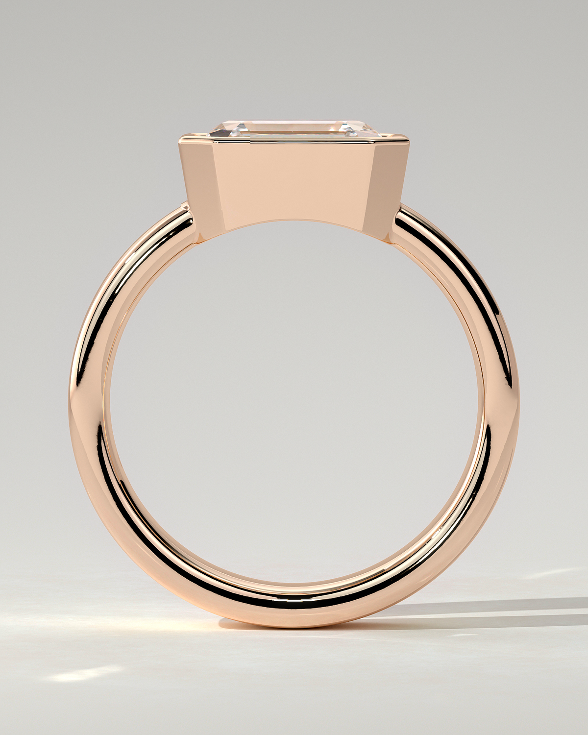 Adrian Bezel Emerald Ring