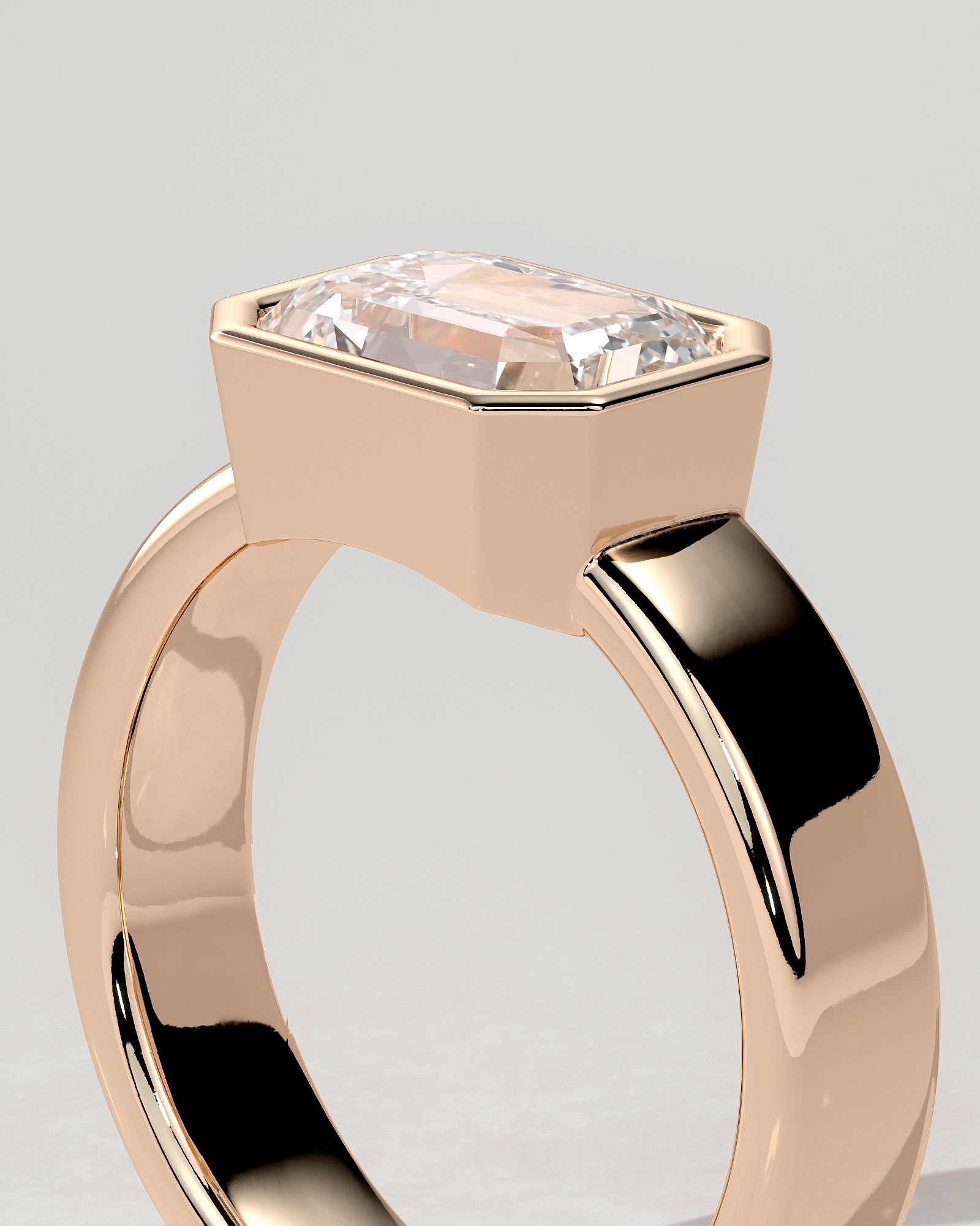 Adrian Bezel Emerald Ring