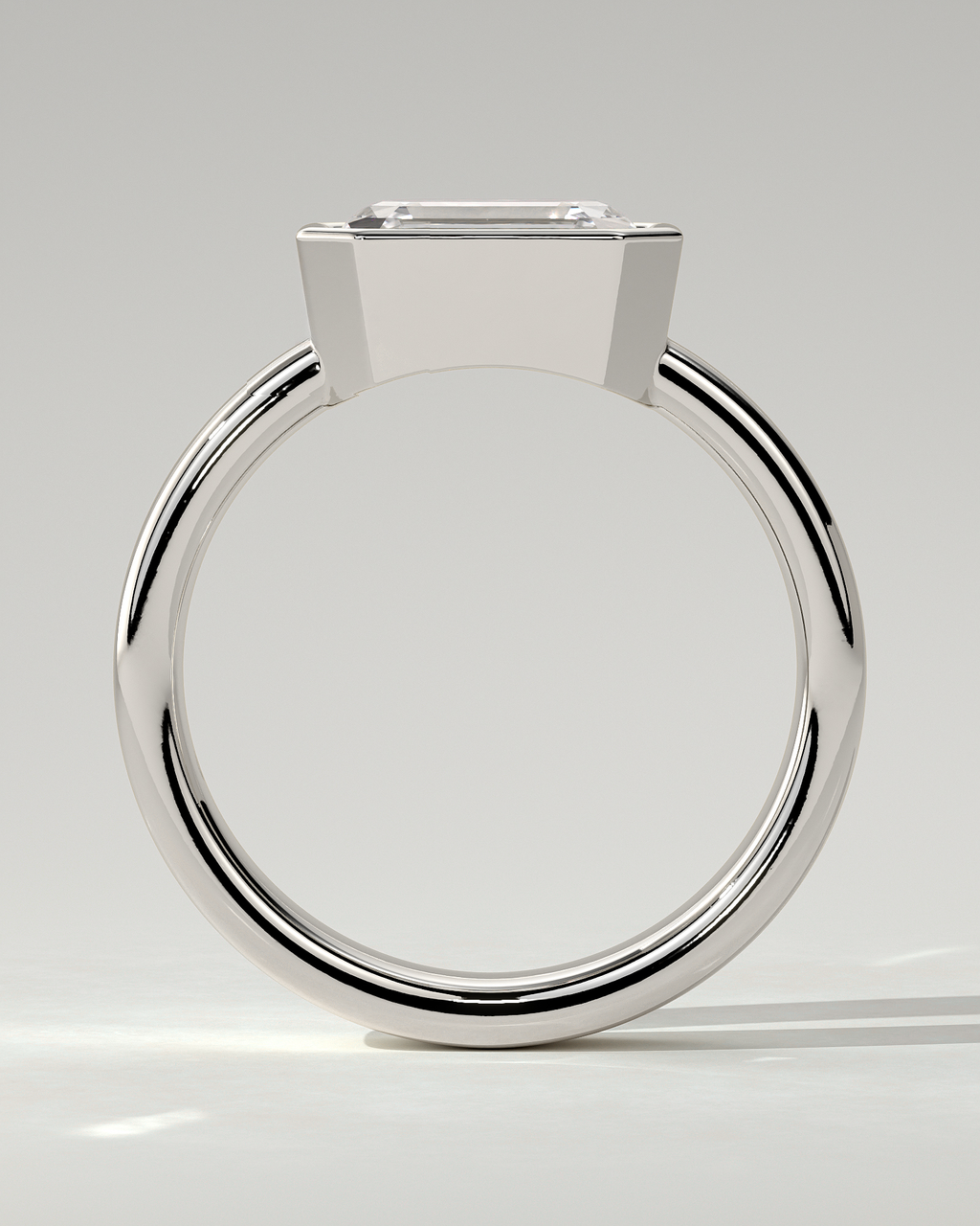 Adrian Bezel Emerald Ring
