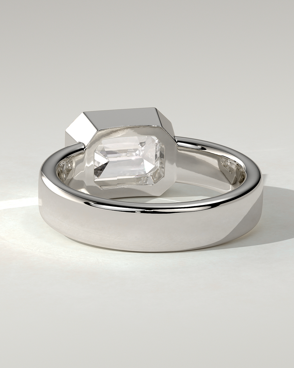 Adrian Bezel Emerald Ring