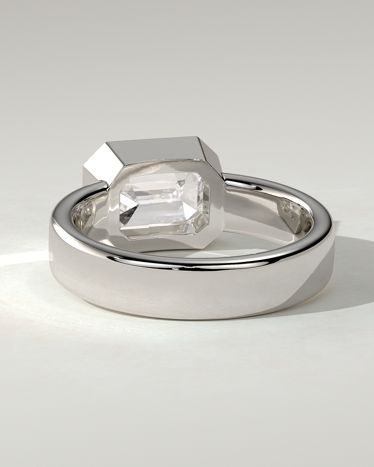 Adrian Bezel Emerald Ring