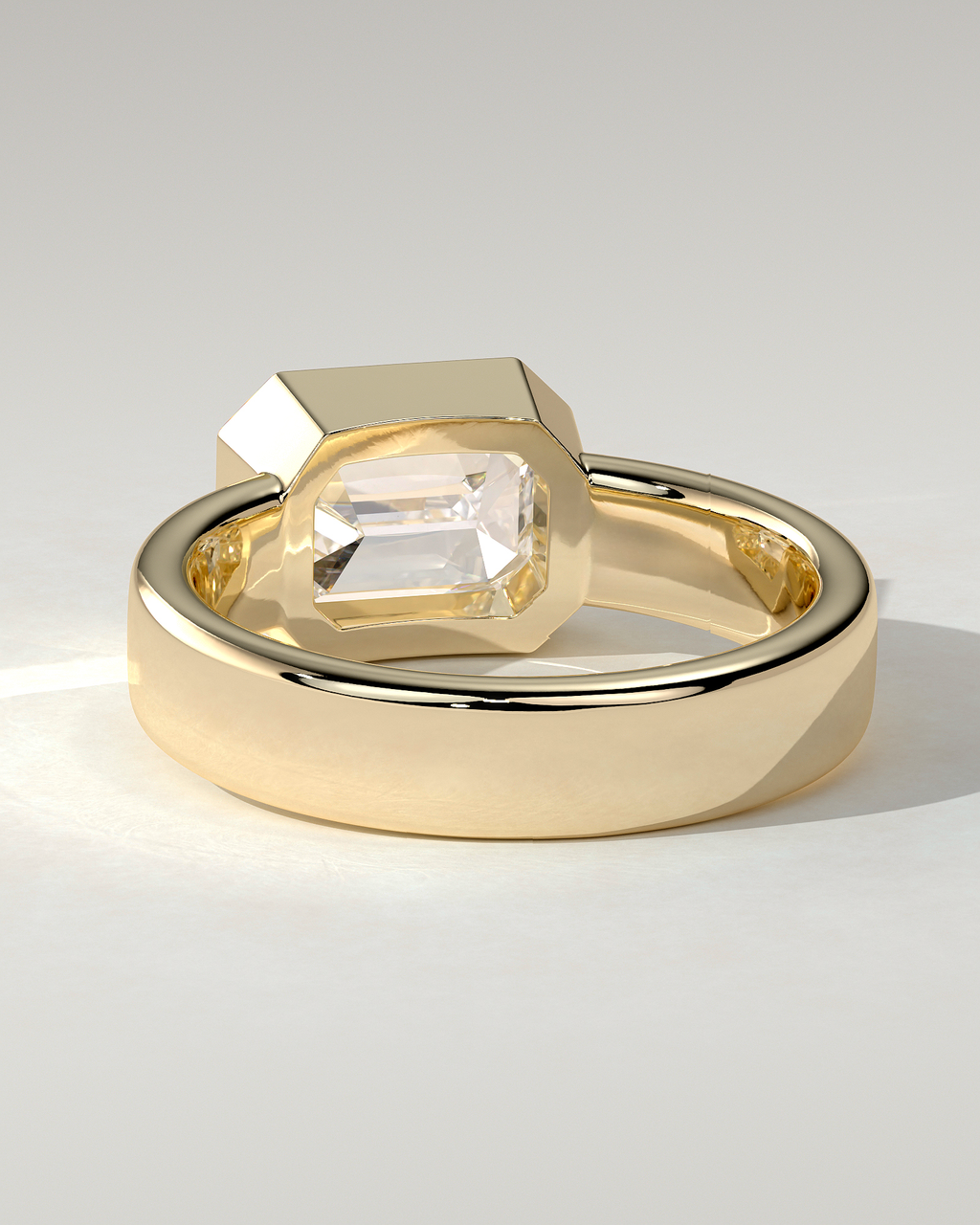 Adrian Bezel Emerald Ring