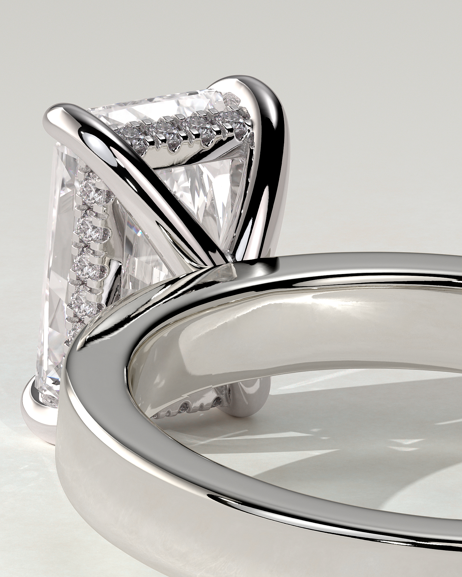 Aida Solitaire Radiant Ring