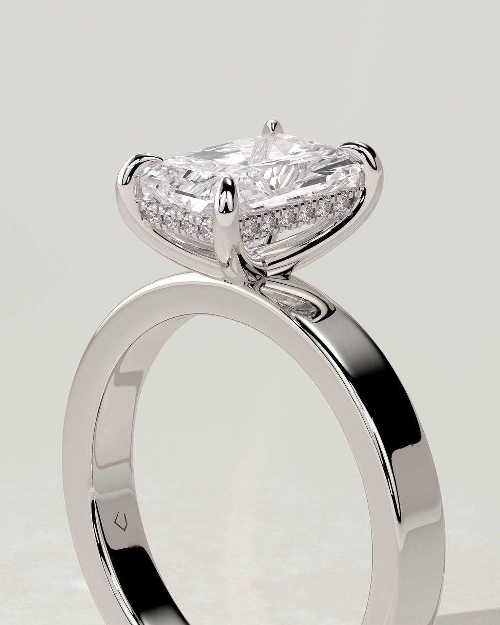 Aida Solitaire Radiant Ring