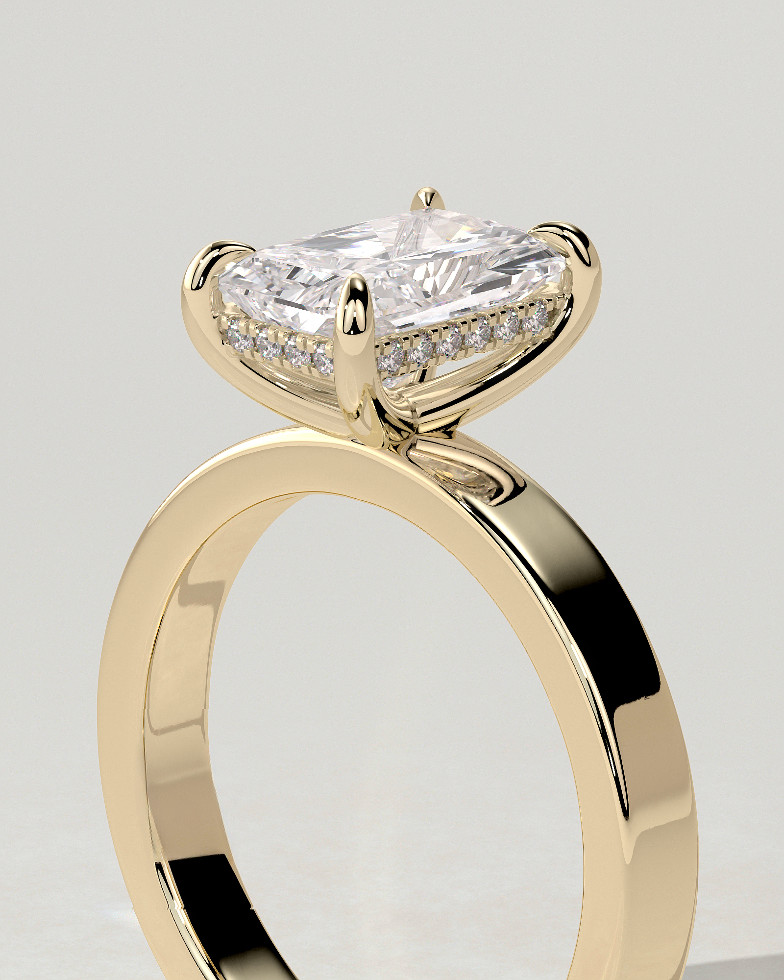 Aida Solitaire Radiant Ring