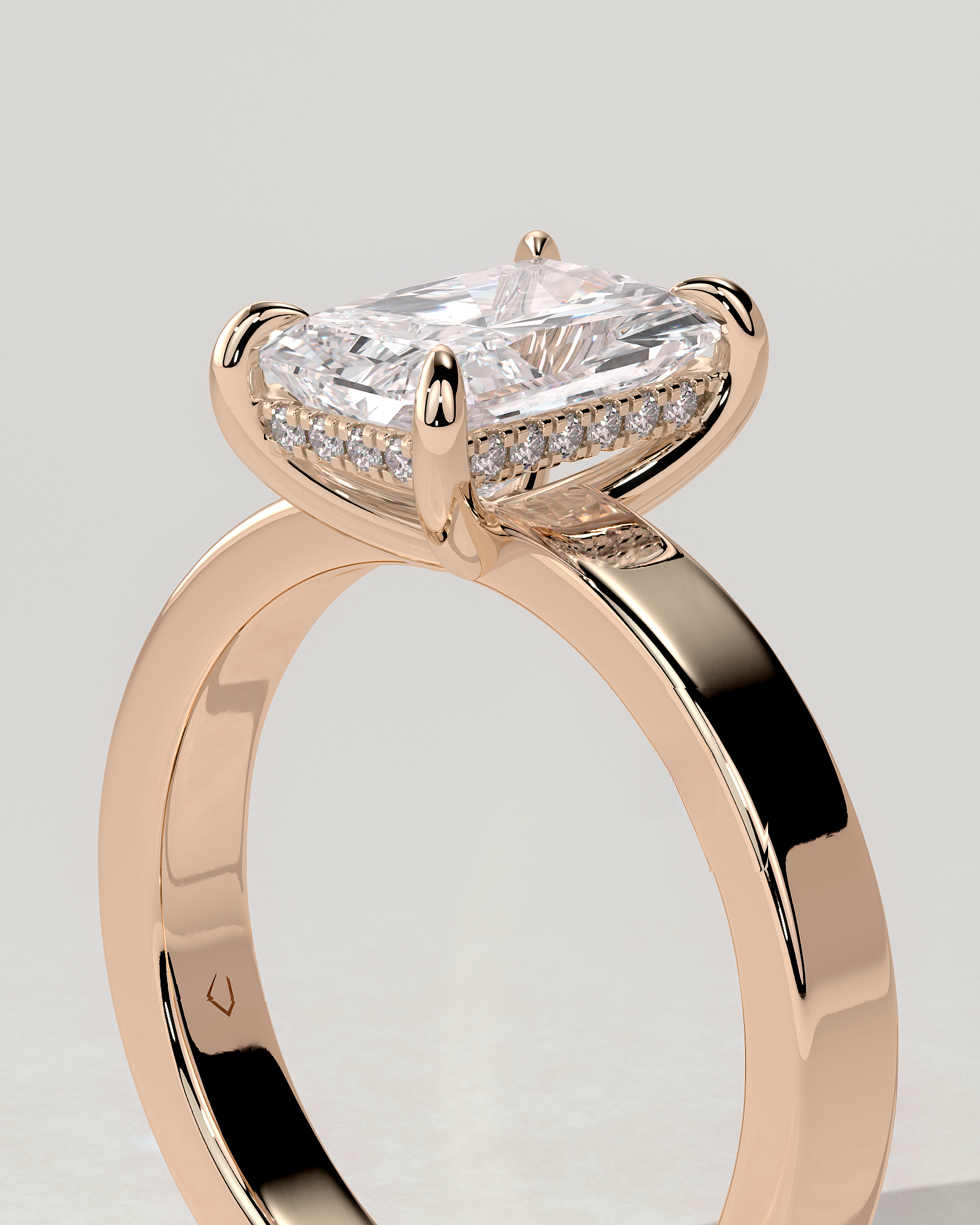 Aida Solitaire Radiant Ring