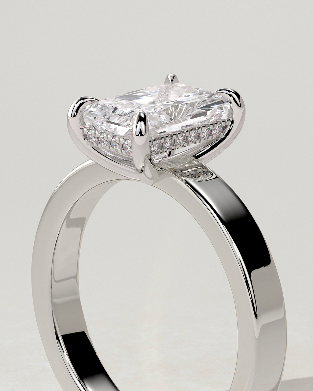 Aida Solitaire Radiant Ring