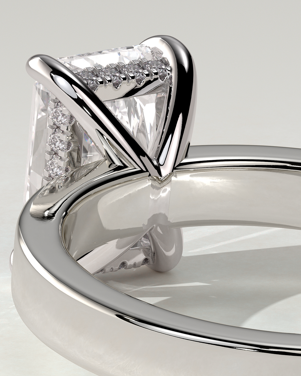 Aida Solitaire Radiant Ring
