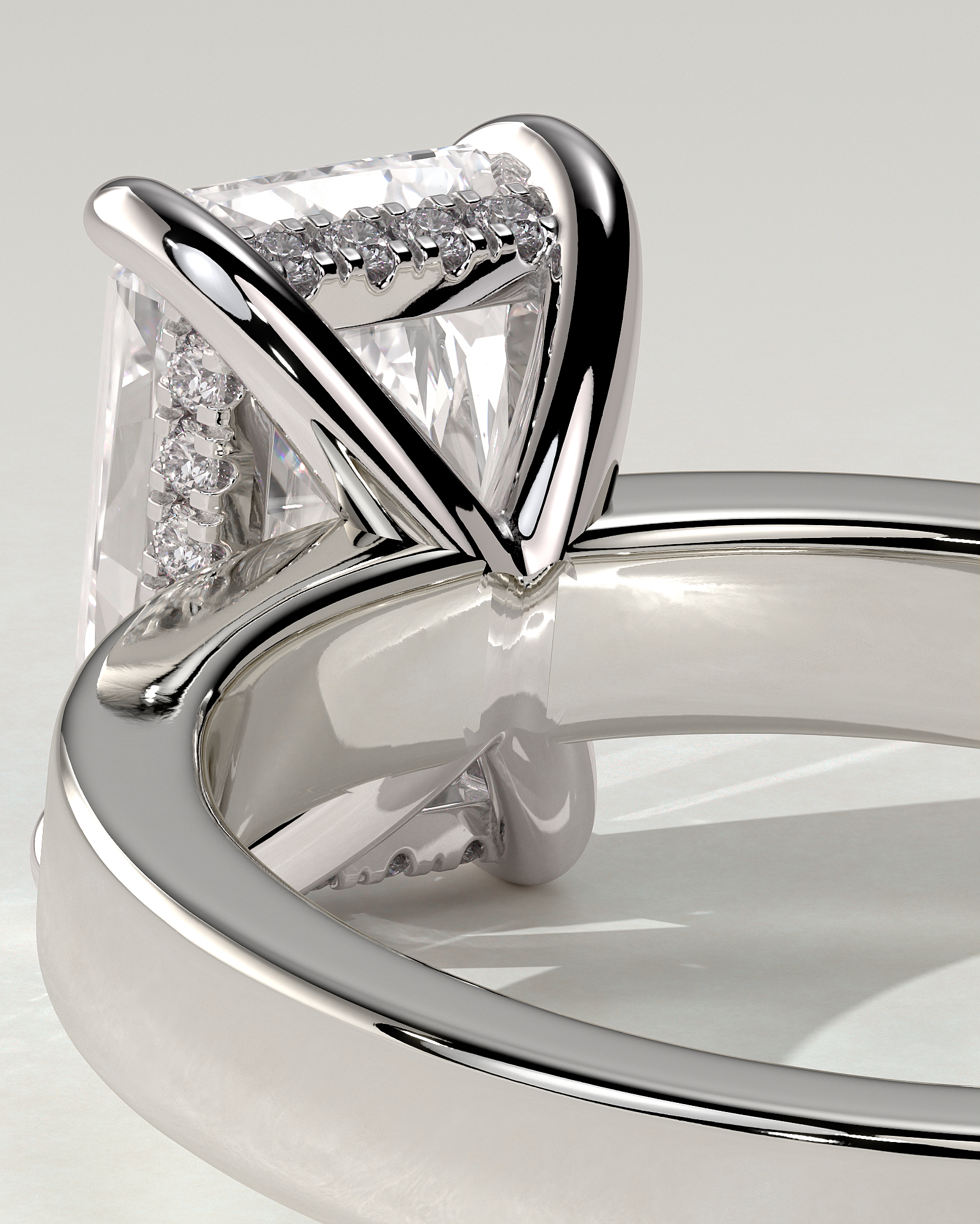 Aida Solitaire Radiant Ring