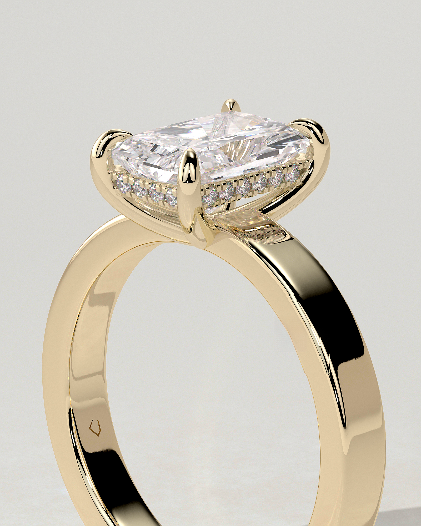Aida Solitaire Radiant Ring