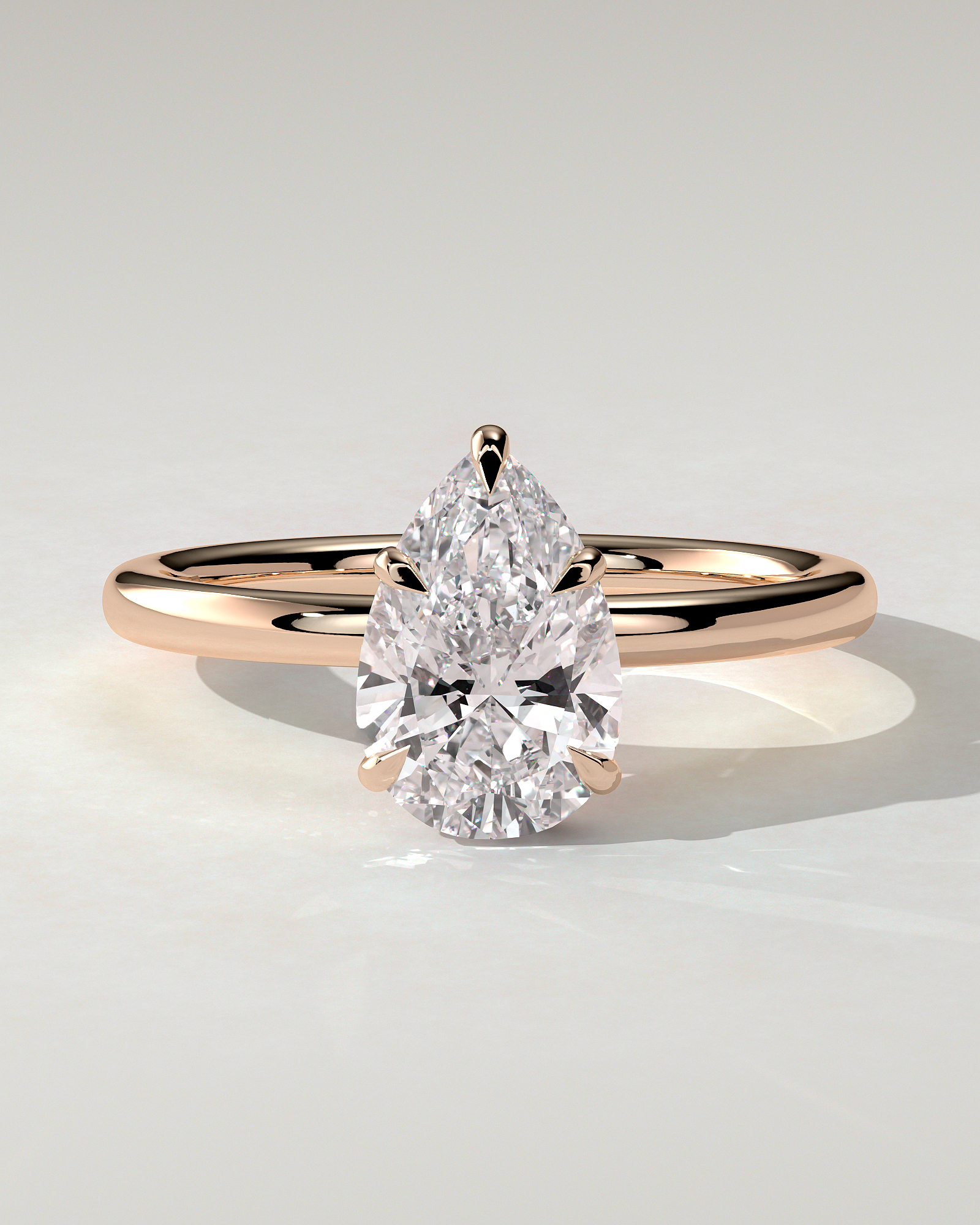 Ainsley Solitaire Pear Ring