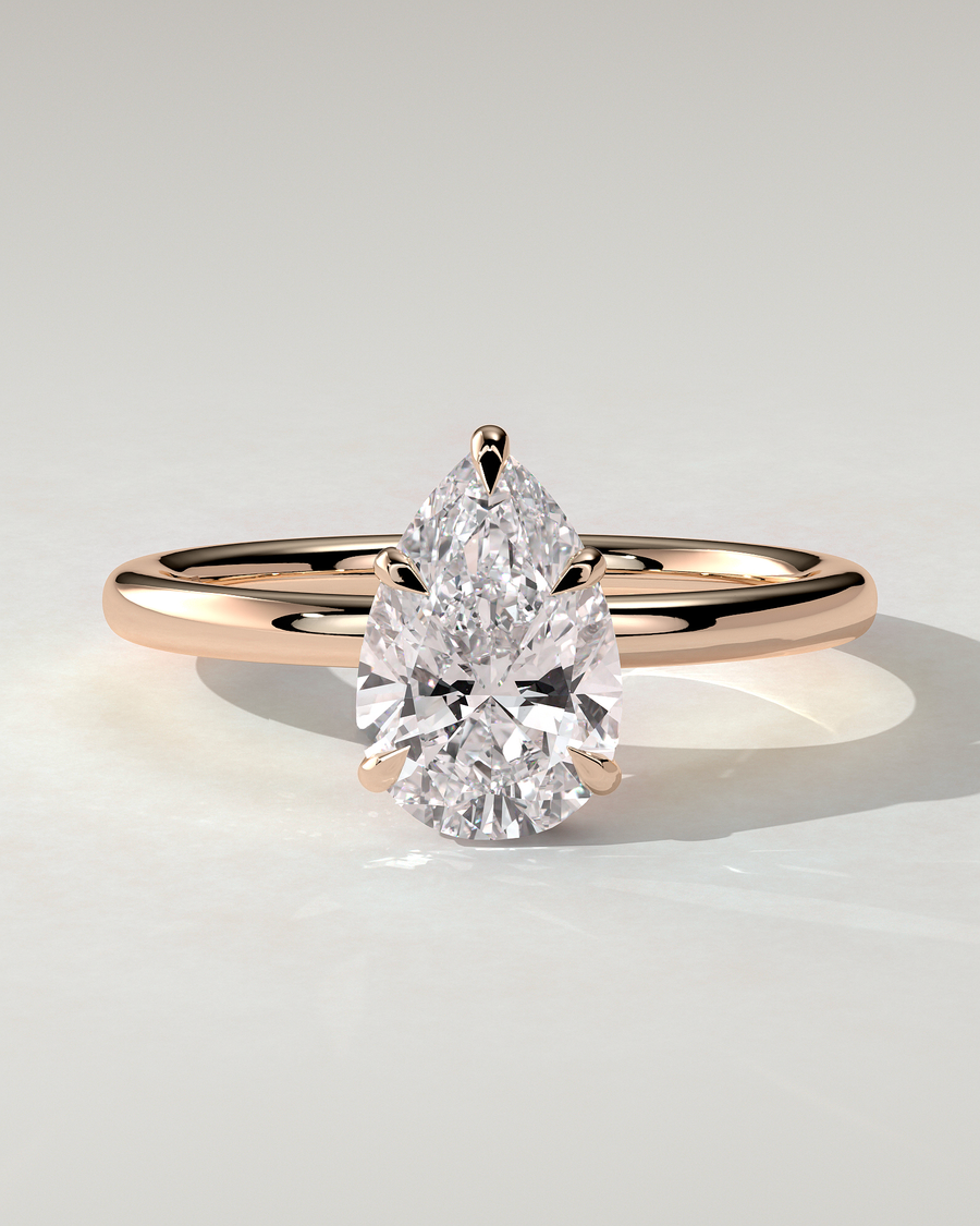 Ainsley Solitaire Pear Ring