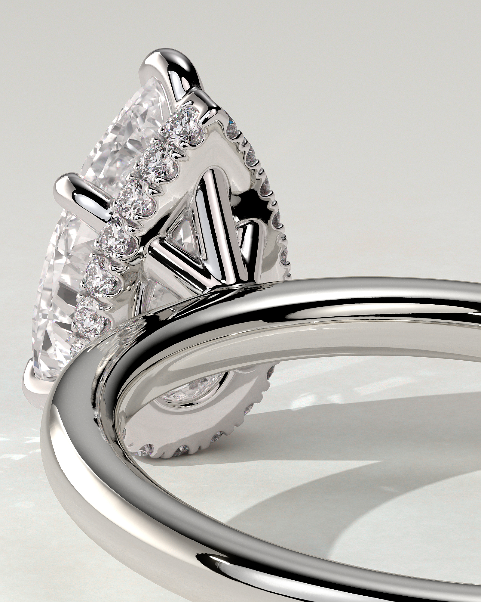 Ainsley Solitaire Pear Ring