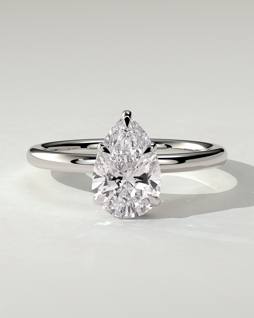 Ainsley Solitaire Pear Ring