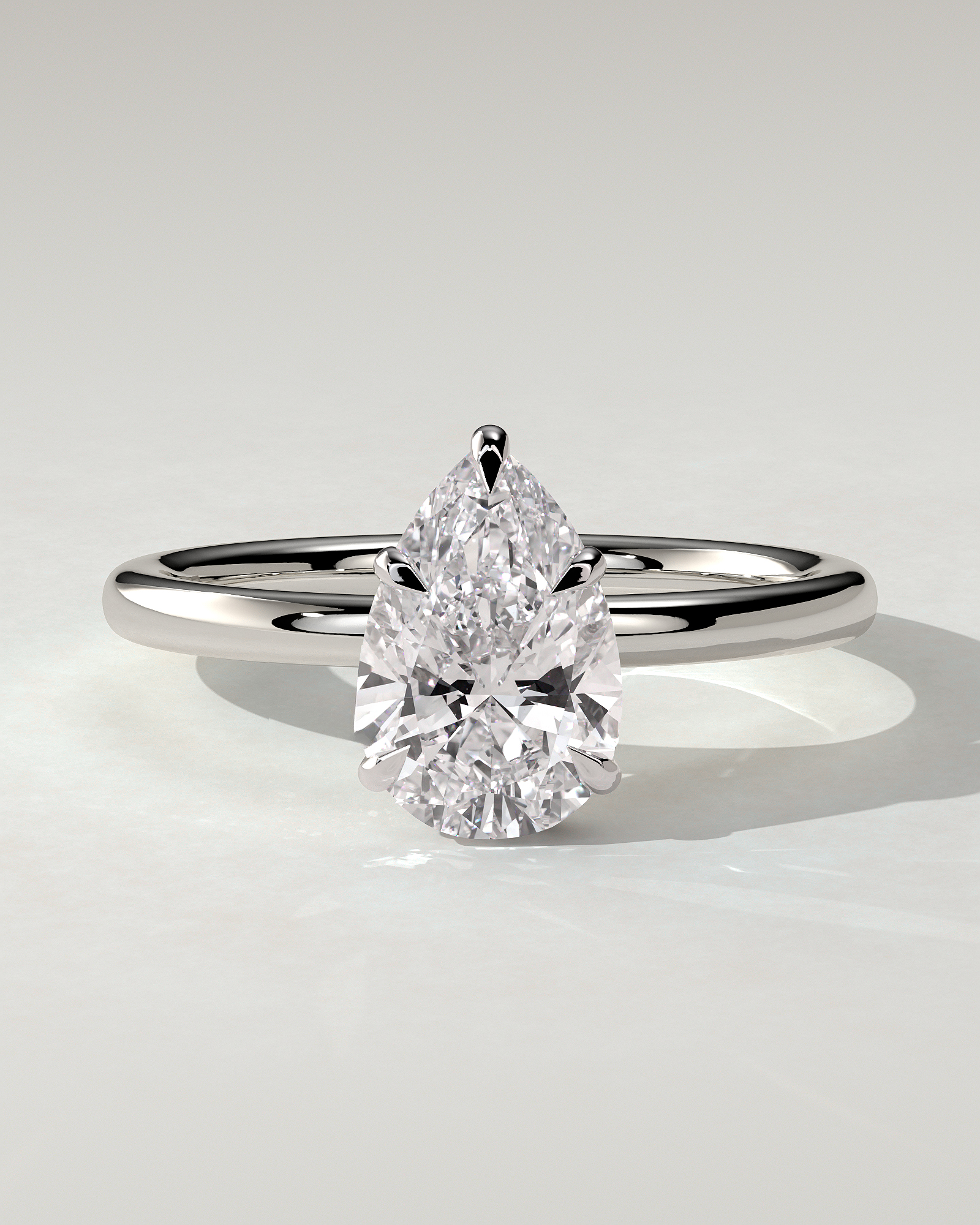 Ainsley Solitaire Pear Ring
