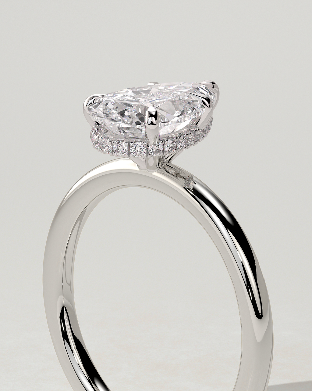 Ainsley Solitaire Pear Ring