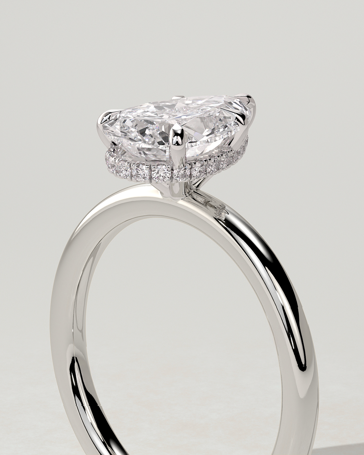 Ainsley Solitaire Pear Ring