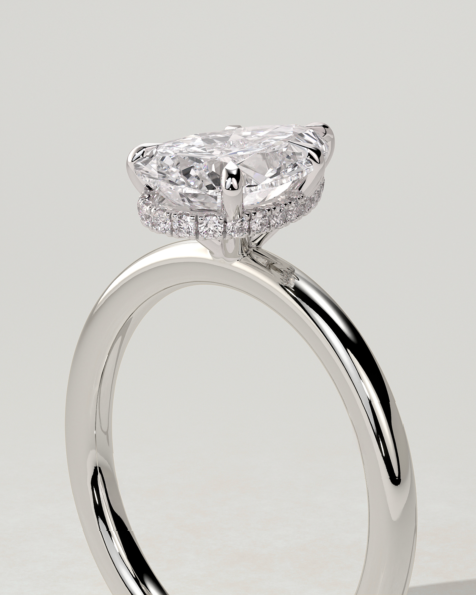 Ainsley Solitaire Pear Ring