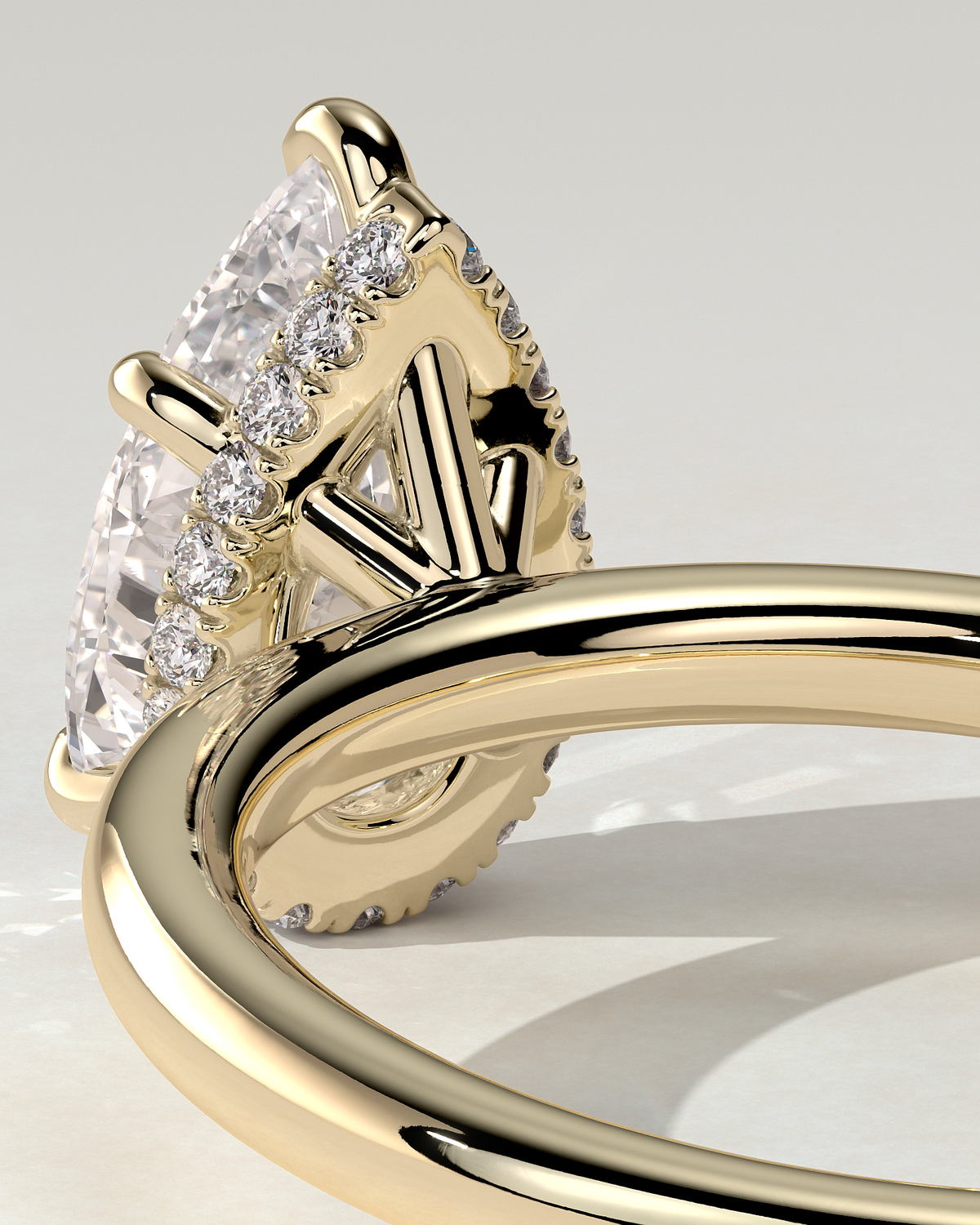 Ainsley Solitaire Pear Ring