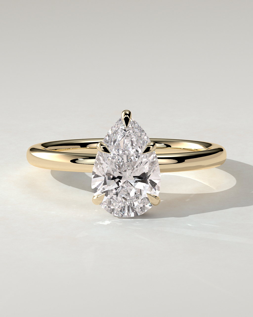 Ainsley Solitaire Pear Ring