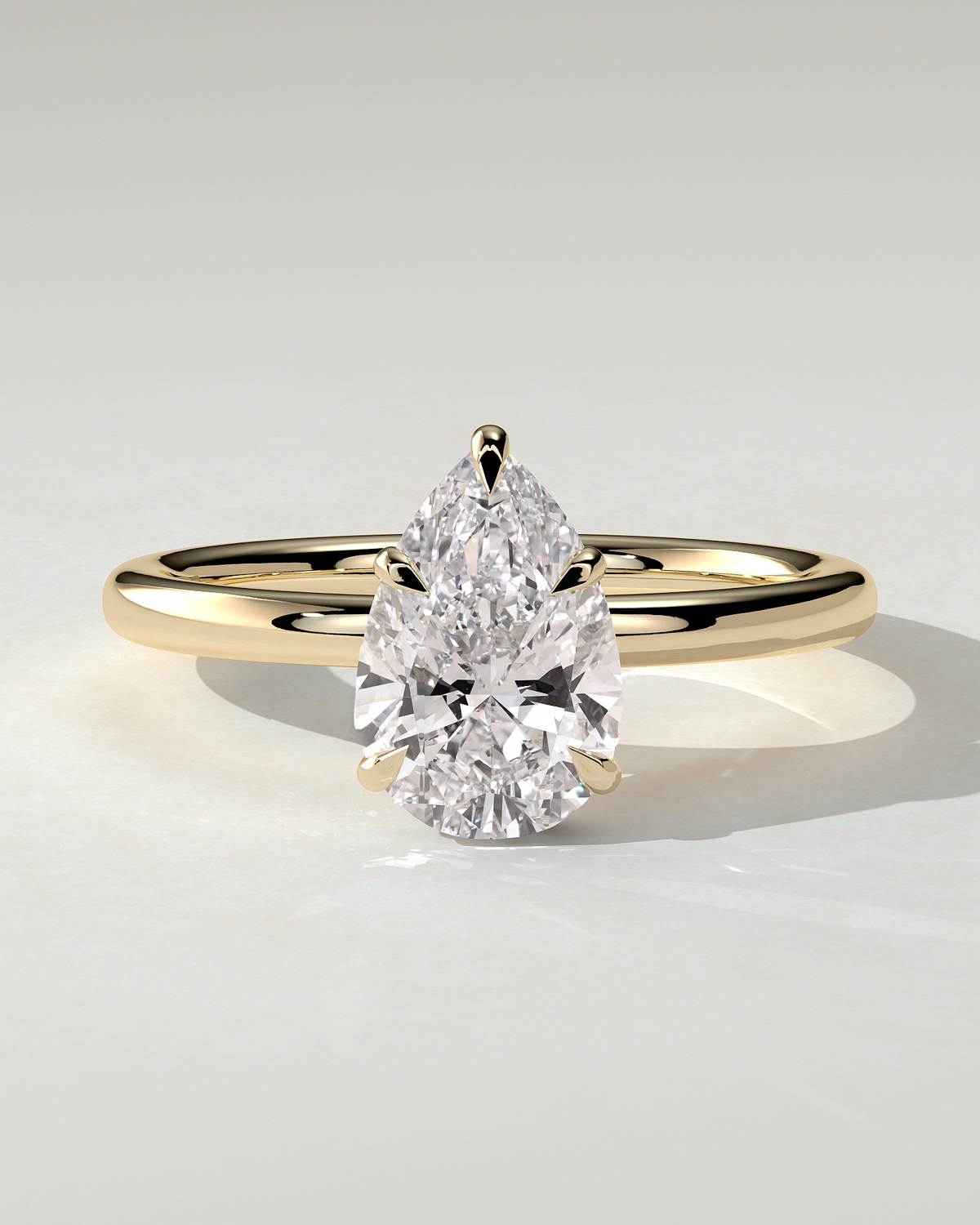Ainsley Solitaire Pear Ring