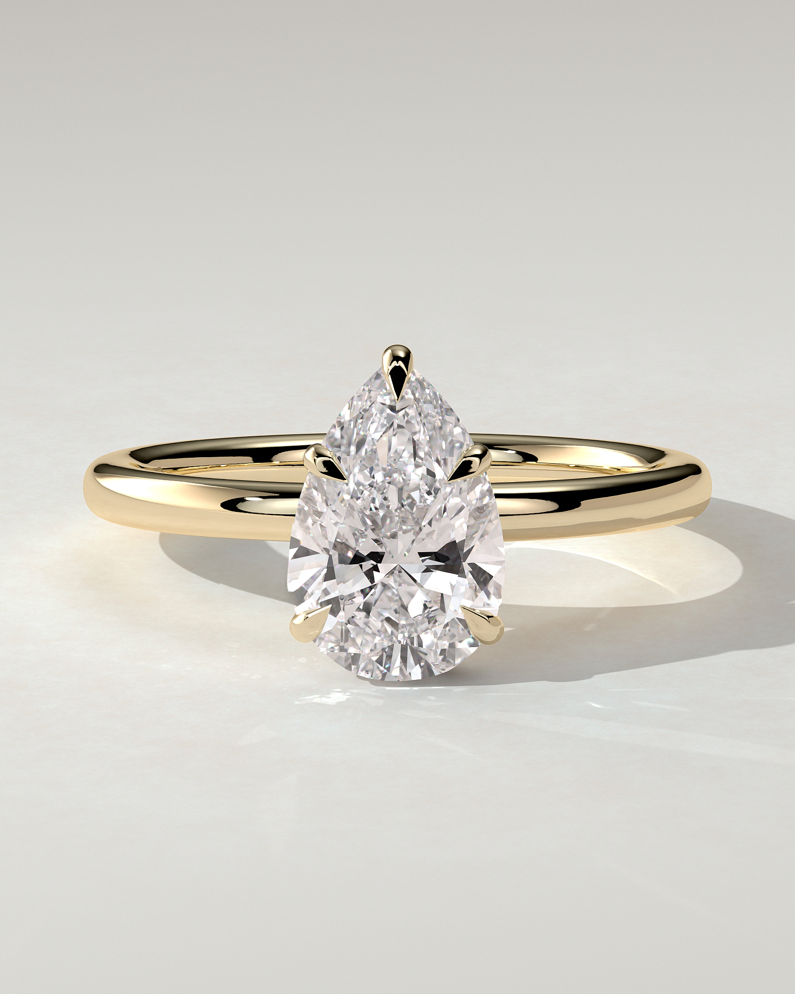 Ainsley Solitaire Pear Ring
