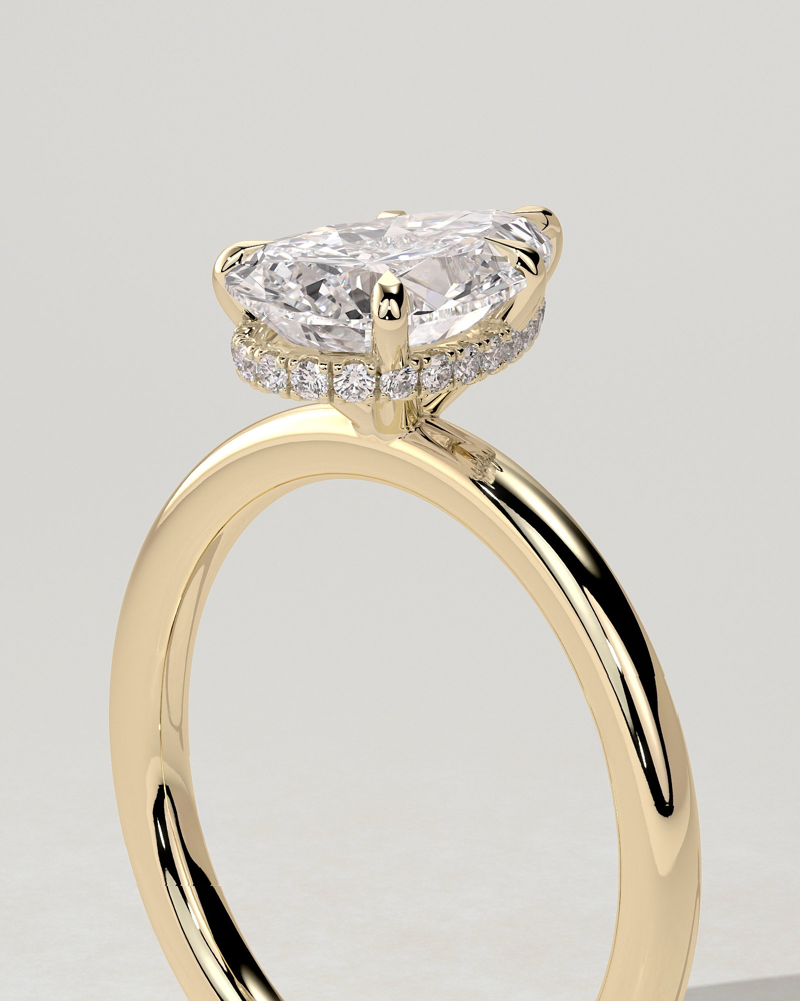 Ainsley Solitaire Pear Ring