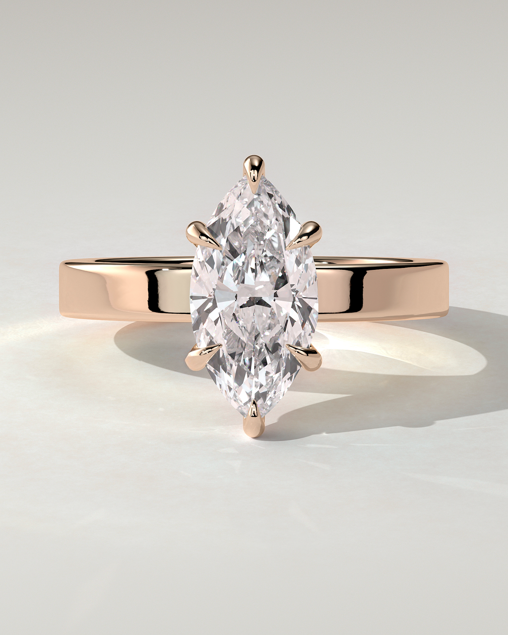 Aisha Solitaire Marquise Ring