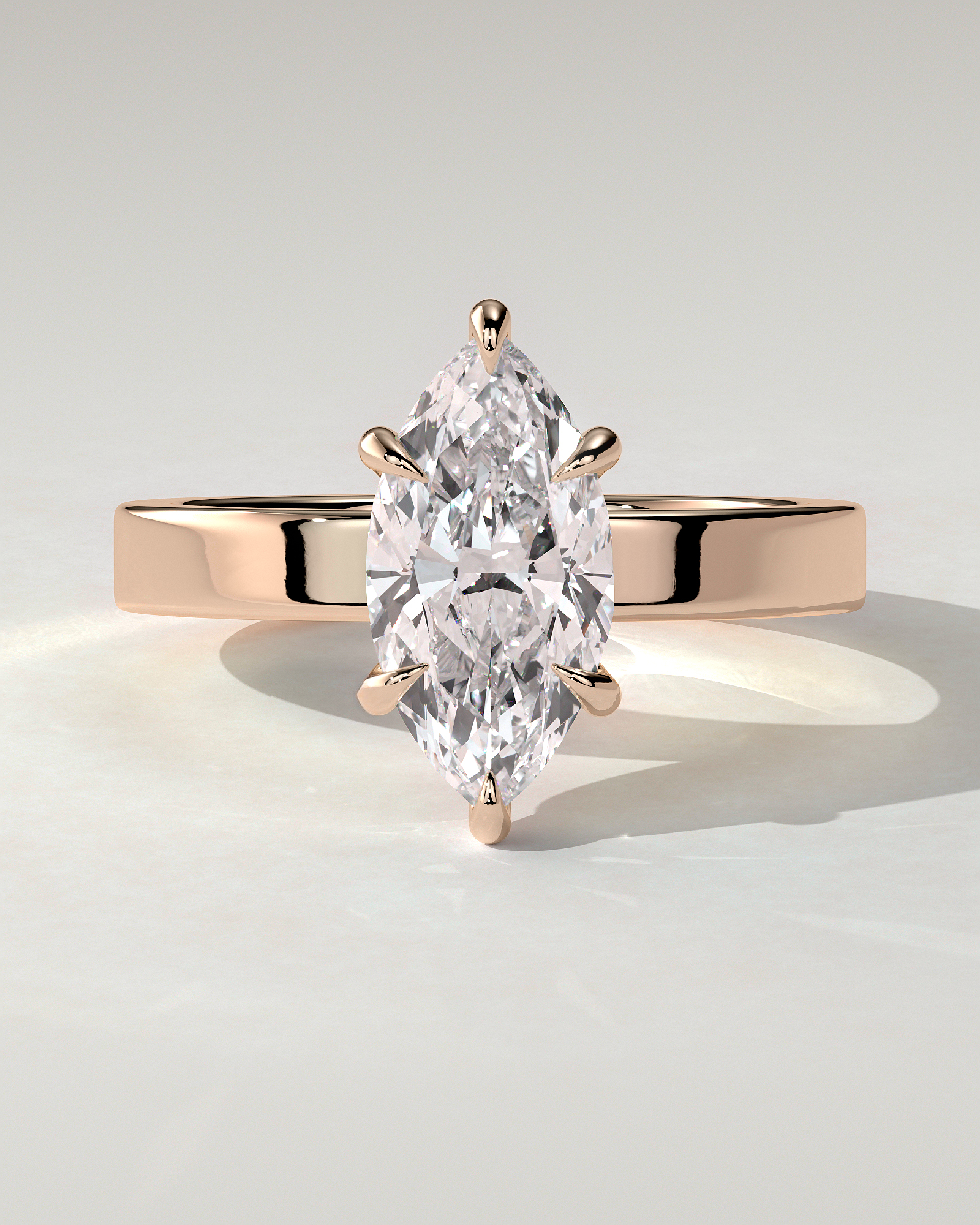 Aisha Solitaire Marquise Ring