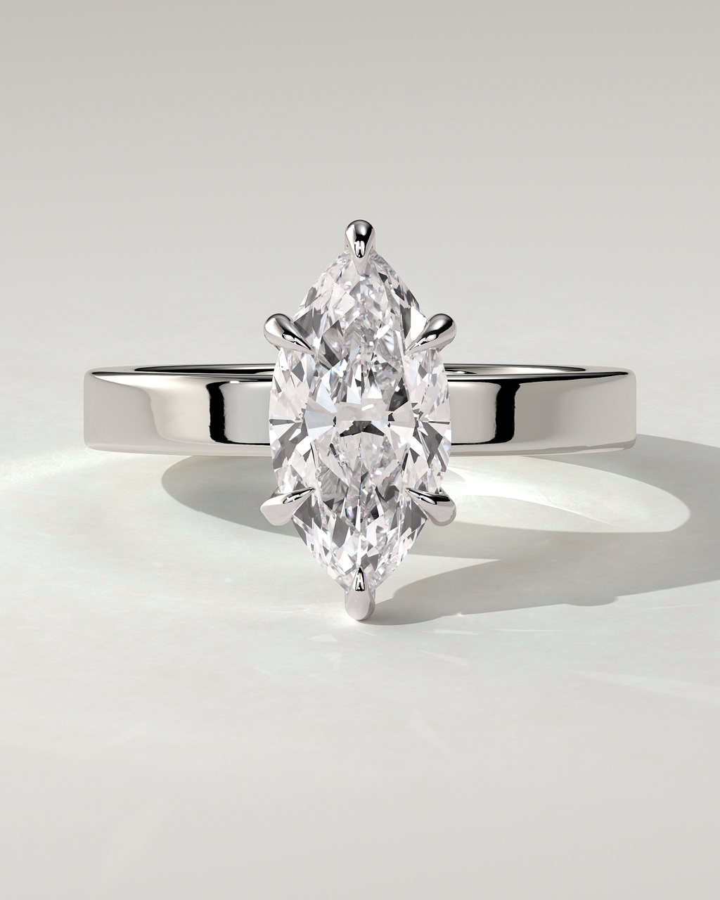 Aisha Solitaire Marquise Ring