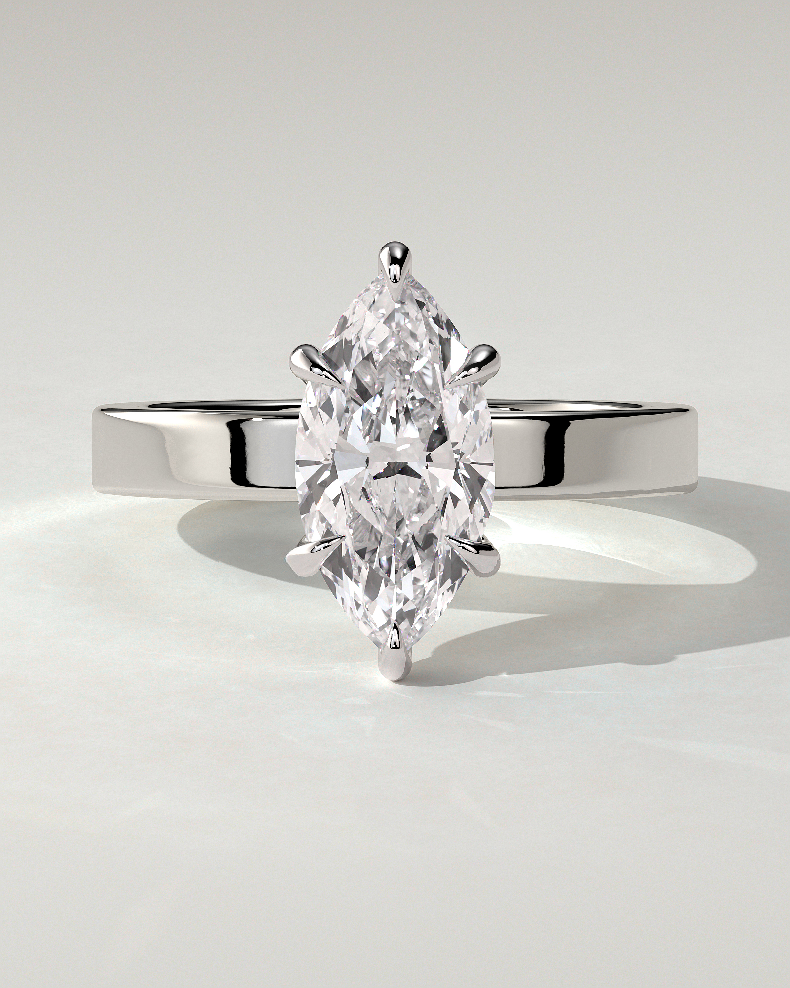 Aisha Solitaire Marquise Ring