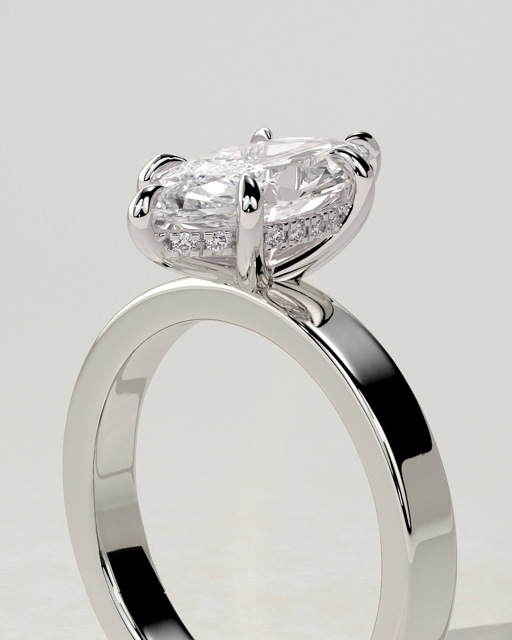 Aisha Solitaire Marquise Ring