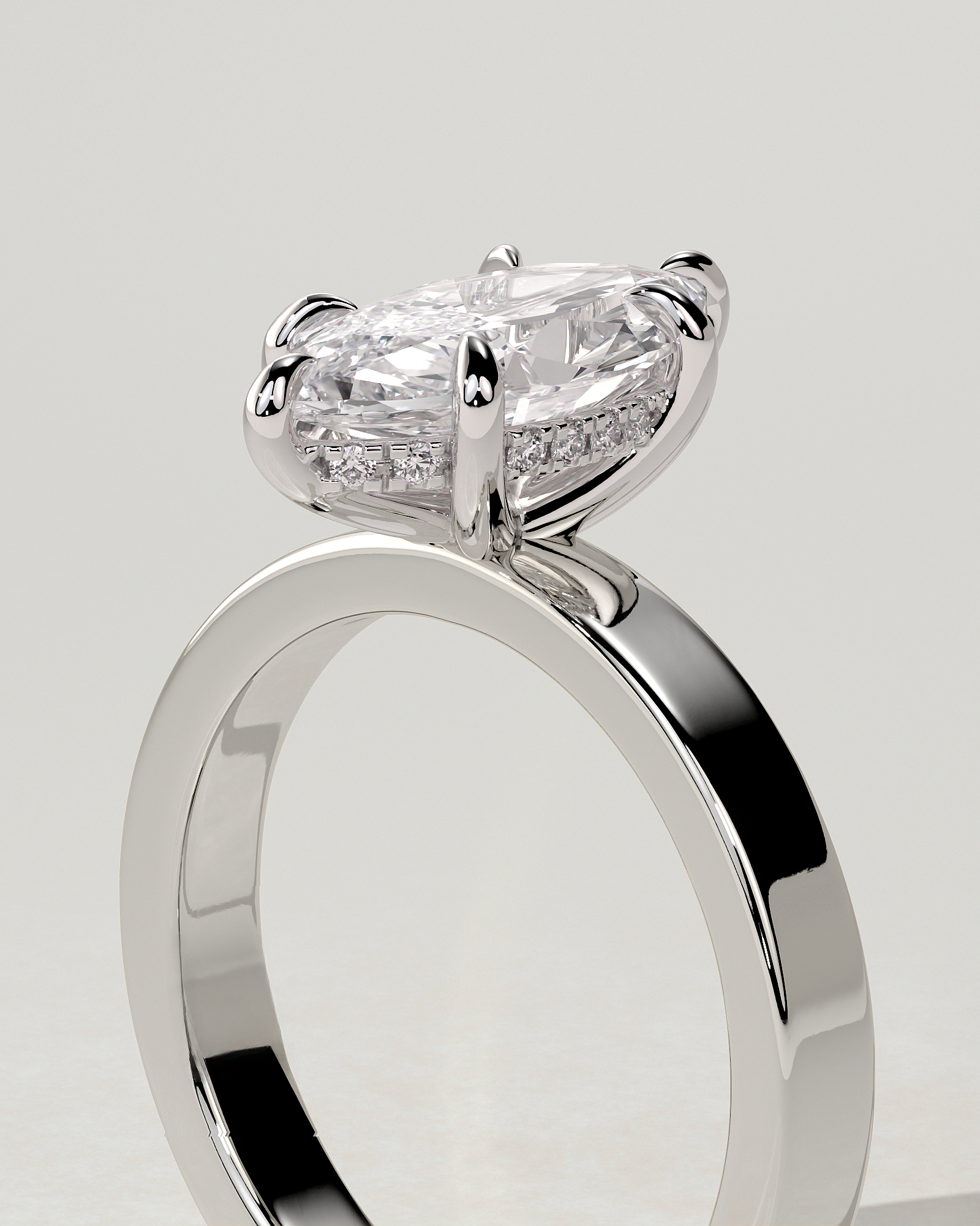 Aisha Solitaire Marquise Ring
