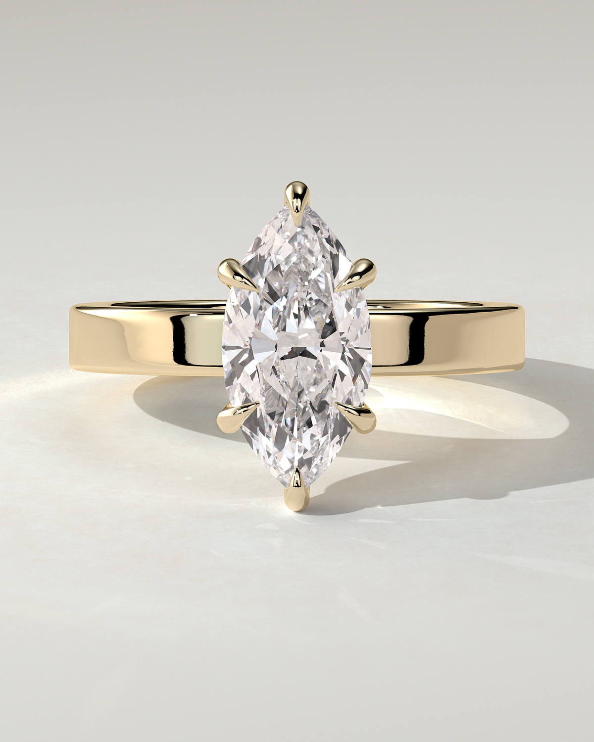 Aisha Solitaire Marquise Ring