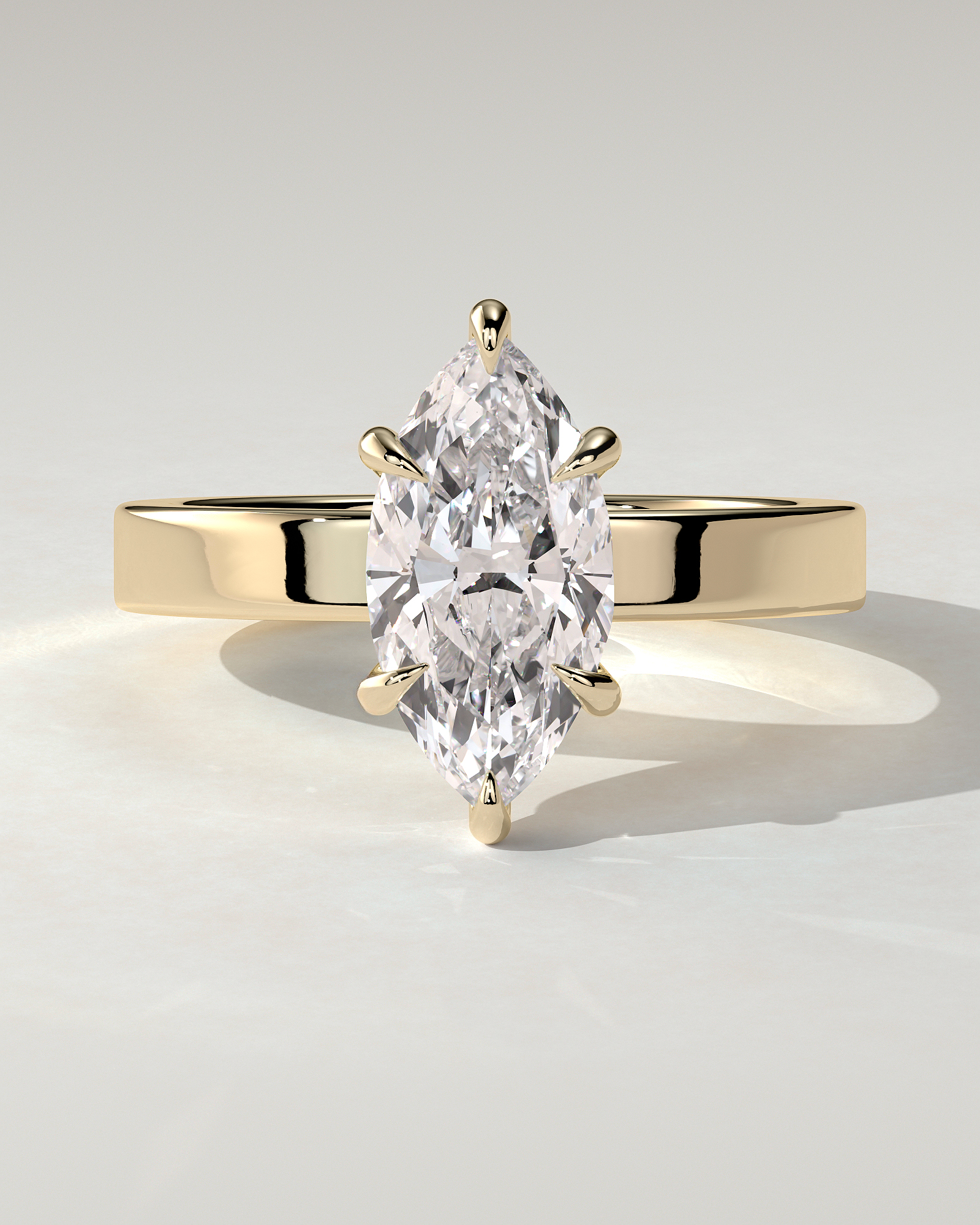 Aisha Solitaire Marquise Ring
