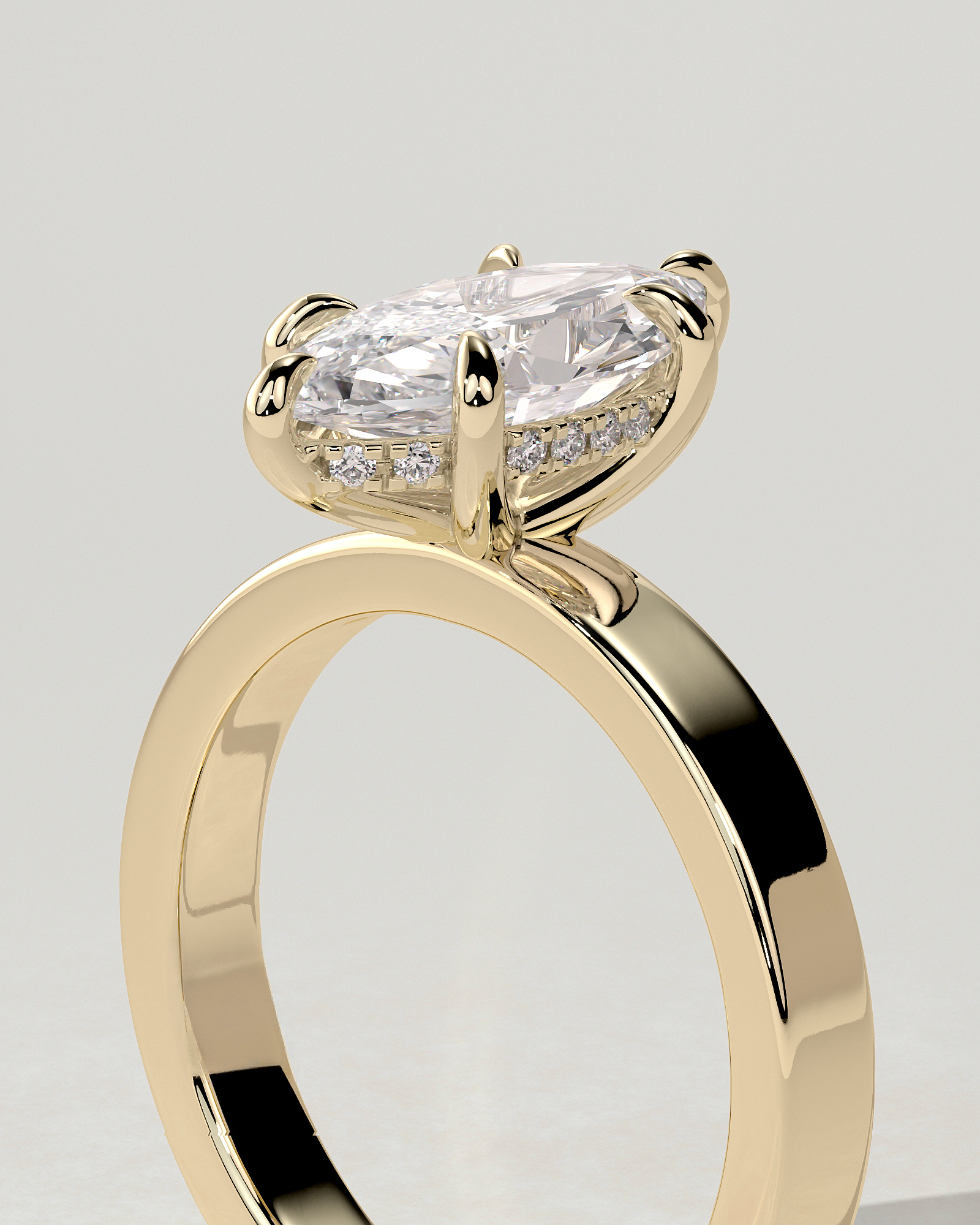 Aisha Solitaire Marquise Ring